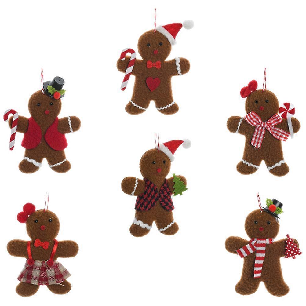 Christmas Tree Hanging Decorations Gingerbread Man Ornaments for Decor 30Pcs