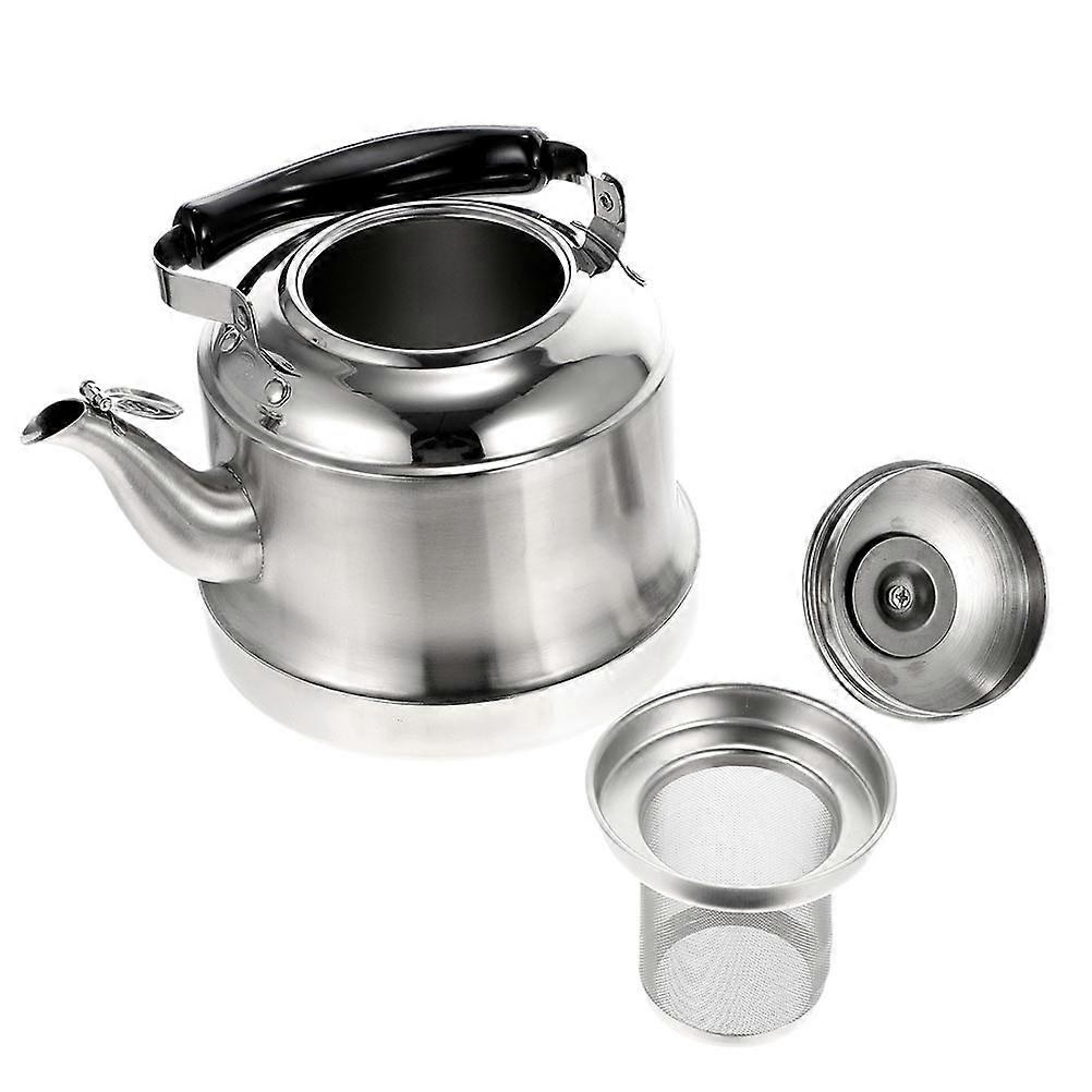Stainless Steel Kettle Round Shape Home Cafe Boiling Water 1Pc