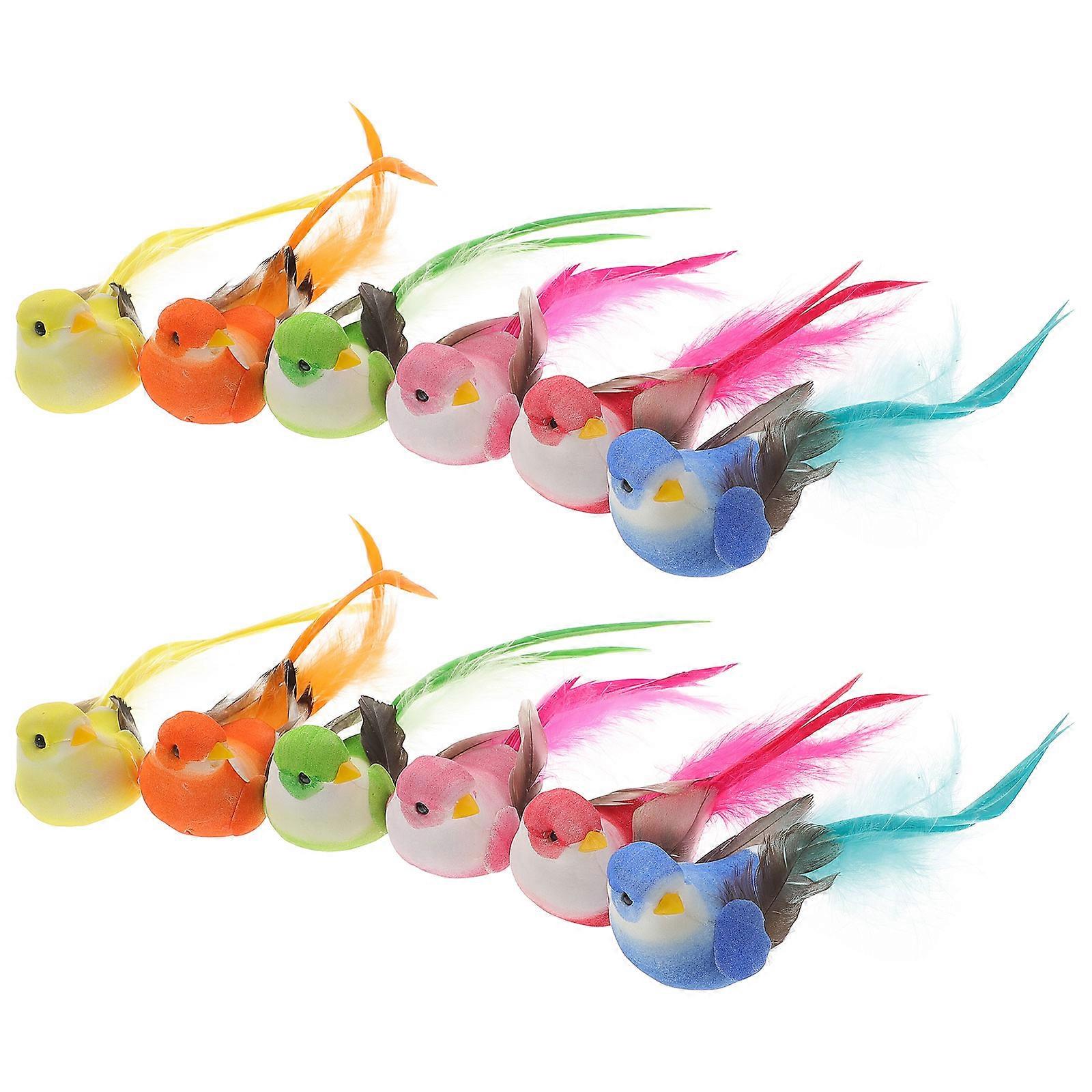 Artificial Bird Simulation Foam Bird Craft Decoration for 48Pcs Outdoors