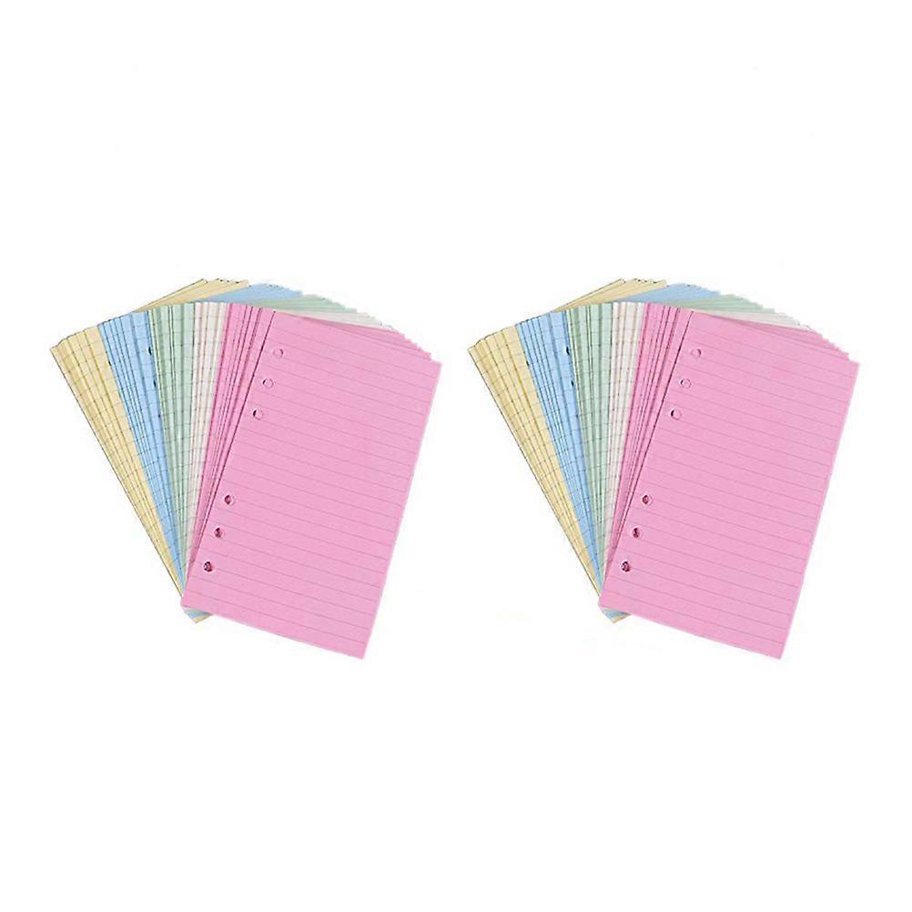 Simple Loose-Leaf Papers for Writing 6Sets Notebook Papers in Assorted Color