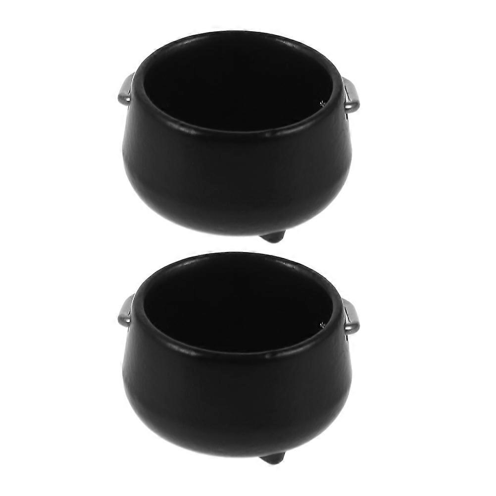 Halloween Dollhouse Mini Cauldron Hanging Decoration 6Pcs