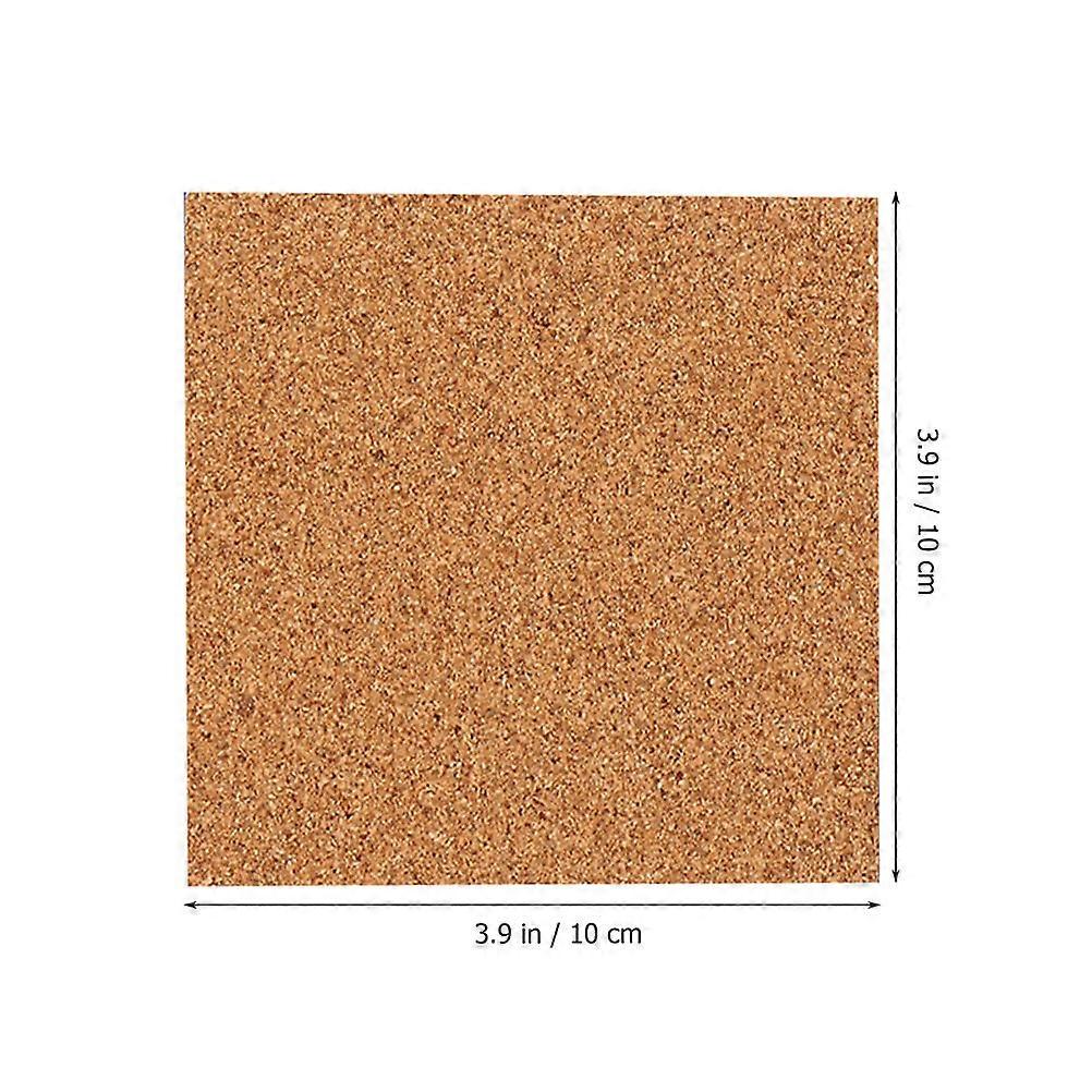 Self-Adhesive Cork Coasters Squares for Home and Craft Use 120Pcs Wood
