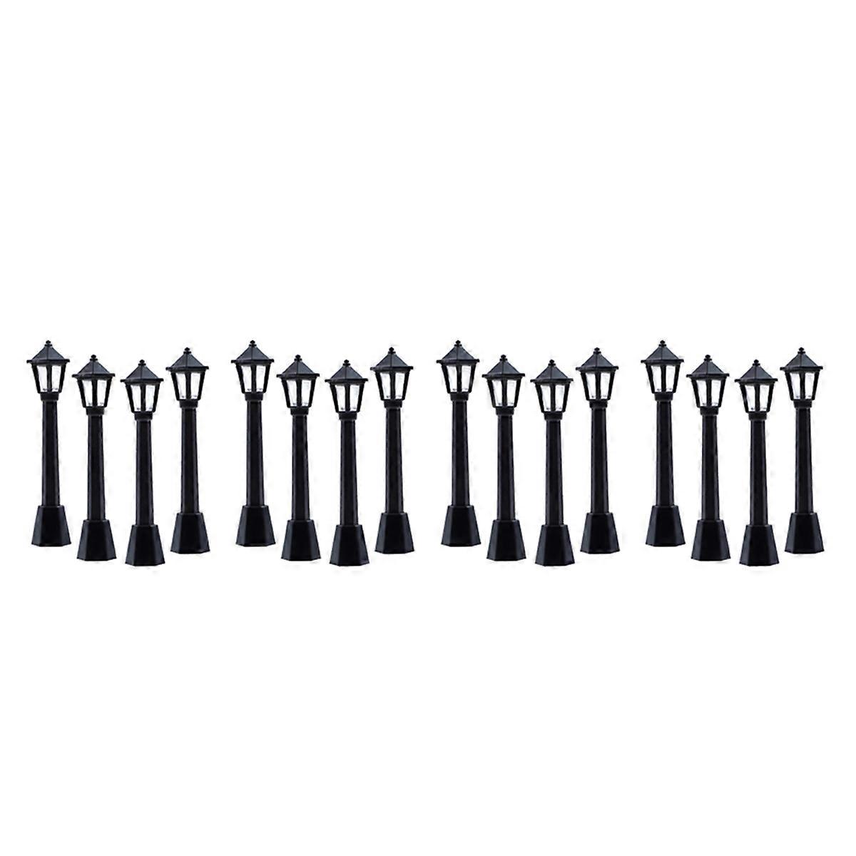 4Pcs Street Post Lights Model Railway Train Lamp Post Lights