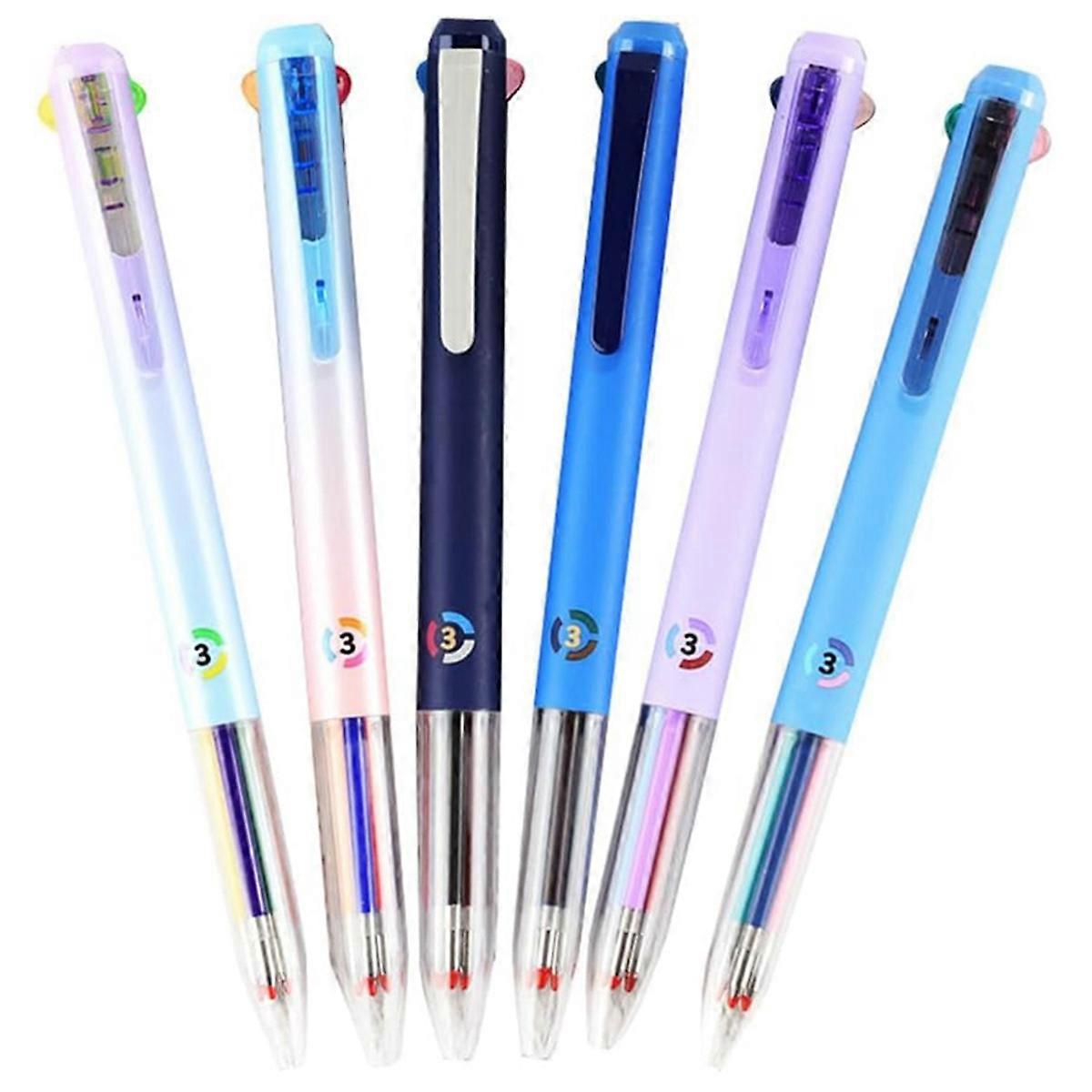6 PCS Multicolor Pen, 18 Colors, 0.5mm Multicolor Pen