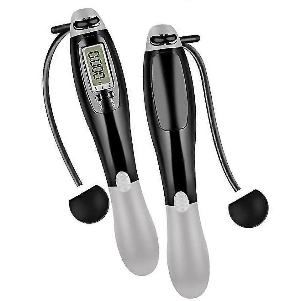 For Sport Electronic Counting Wire Skipping Rope Style Cordless Gray