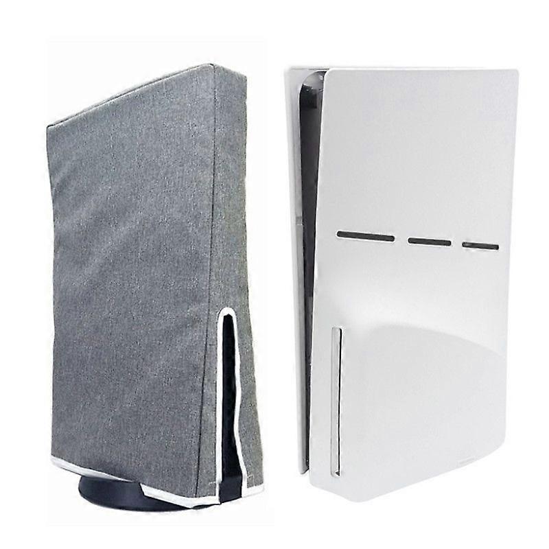 For PS5 Slim Host Dust Cover, Style:  Vertical Gray