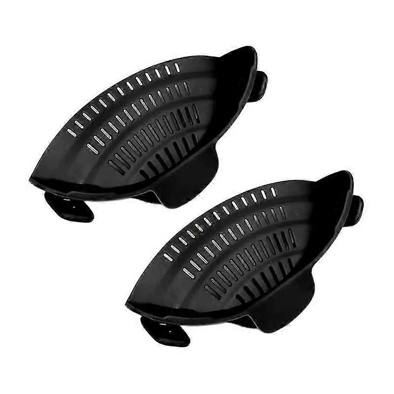 2pcs,Silicone Pot Colander,Adjustable Silicone Clip Colander,Kitchen Pot Colander,Manual Drainer