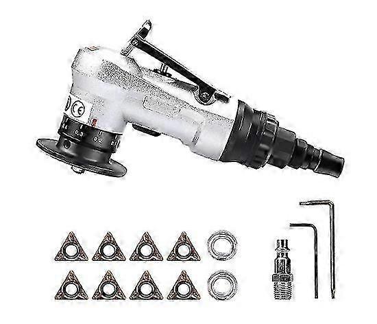 45 Degree Air Chamfer Deburrer – Mini Pneumatic Chamfering Tool with Replaceable Blades, Inserts & Bearings