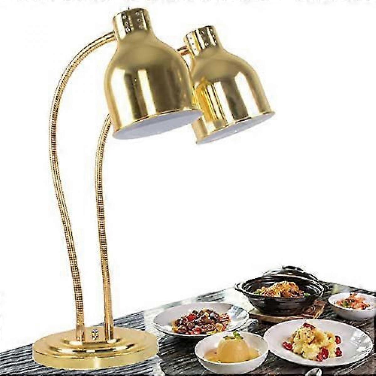 Double Bulbs Carving Station Lamp Adjustable Heat Light for Buffet Party