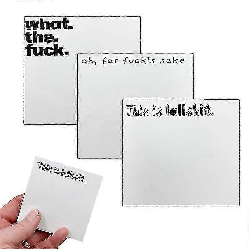 Funny Sticky Note Notepad in 3 Packs - Unique & Funny Desk Accessories for Friends & Co-Workers