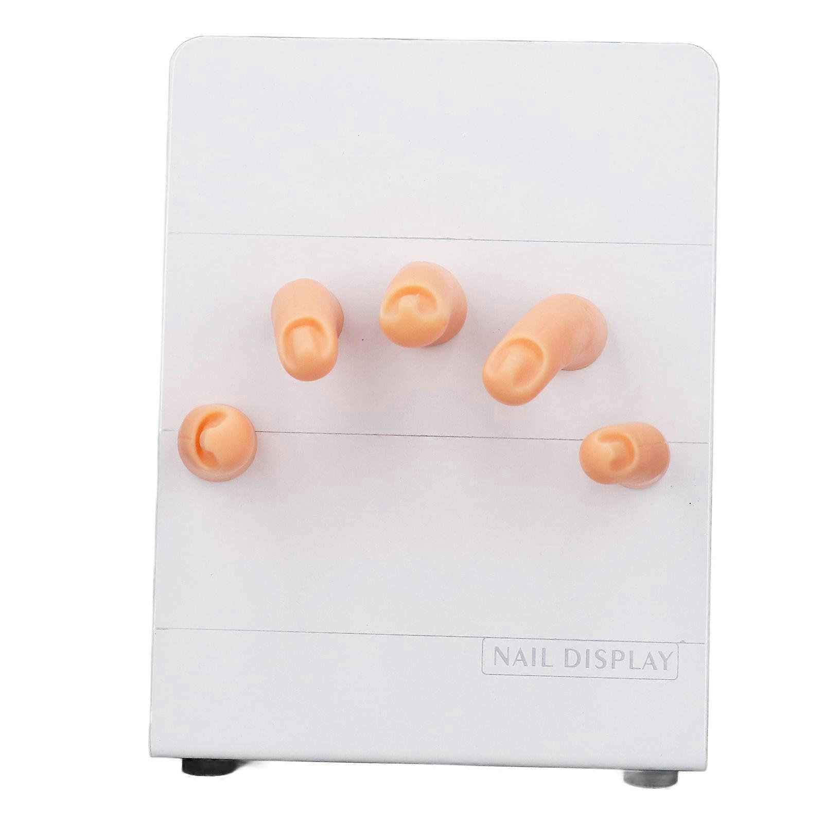 Practice Nail Finger Kit Bendable Rubber Fauk Finger Nail Art Practice Tools for Beginners 