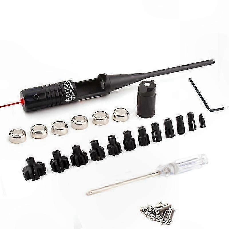 Aluminum Alloy Laser Calibration Tool with 12 Adjustable Adapters and Red Light Indicator
