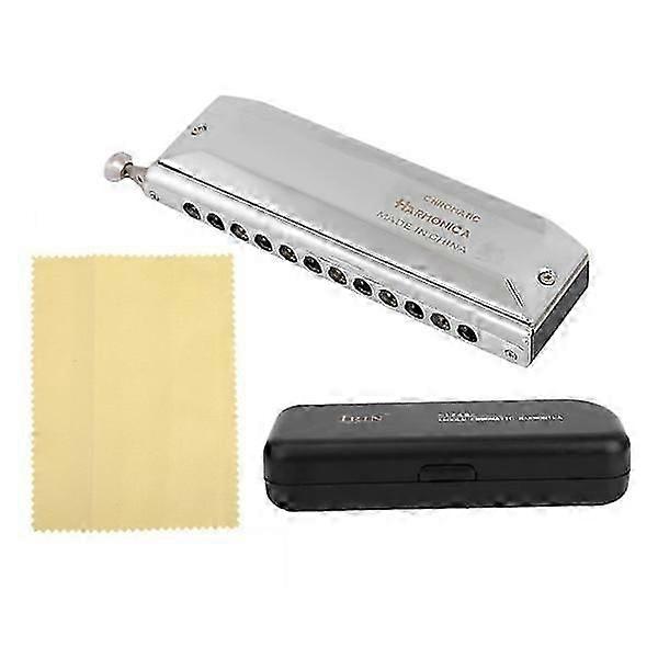 Chromatic Harmonica Professional Harmonica for Beginner and Pro Players (12 Holes)