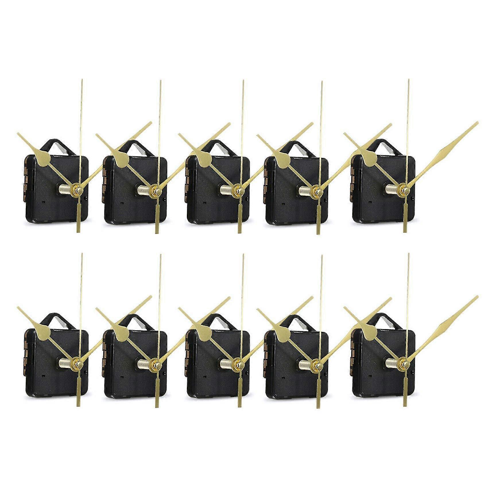 10pcs Diy Silent Movement Spindle Hands Wall Quartz Clock Movement Mechanism Repair Tools Part Cloc (haoyi