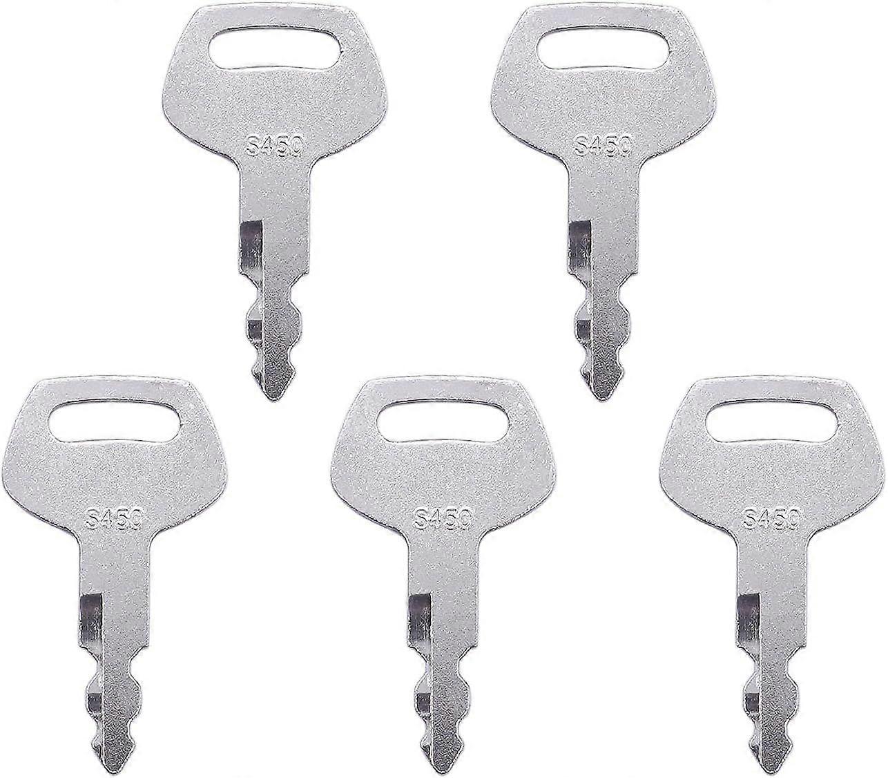 5 PCS S450 Ignition Key fits Sumitomo Excavator Case Linkbelt JCB