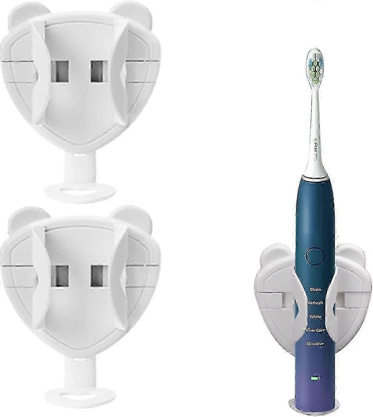 Electric Toothbrush Holder Wall Mount Organizer 2-Pack