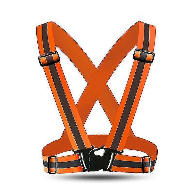 1pc Reflective Harness With Reflector - Practical Durable Orange