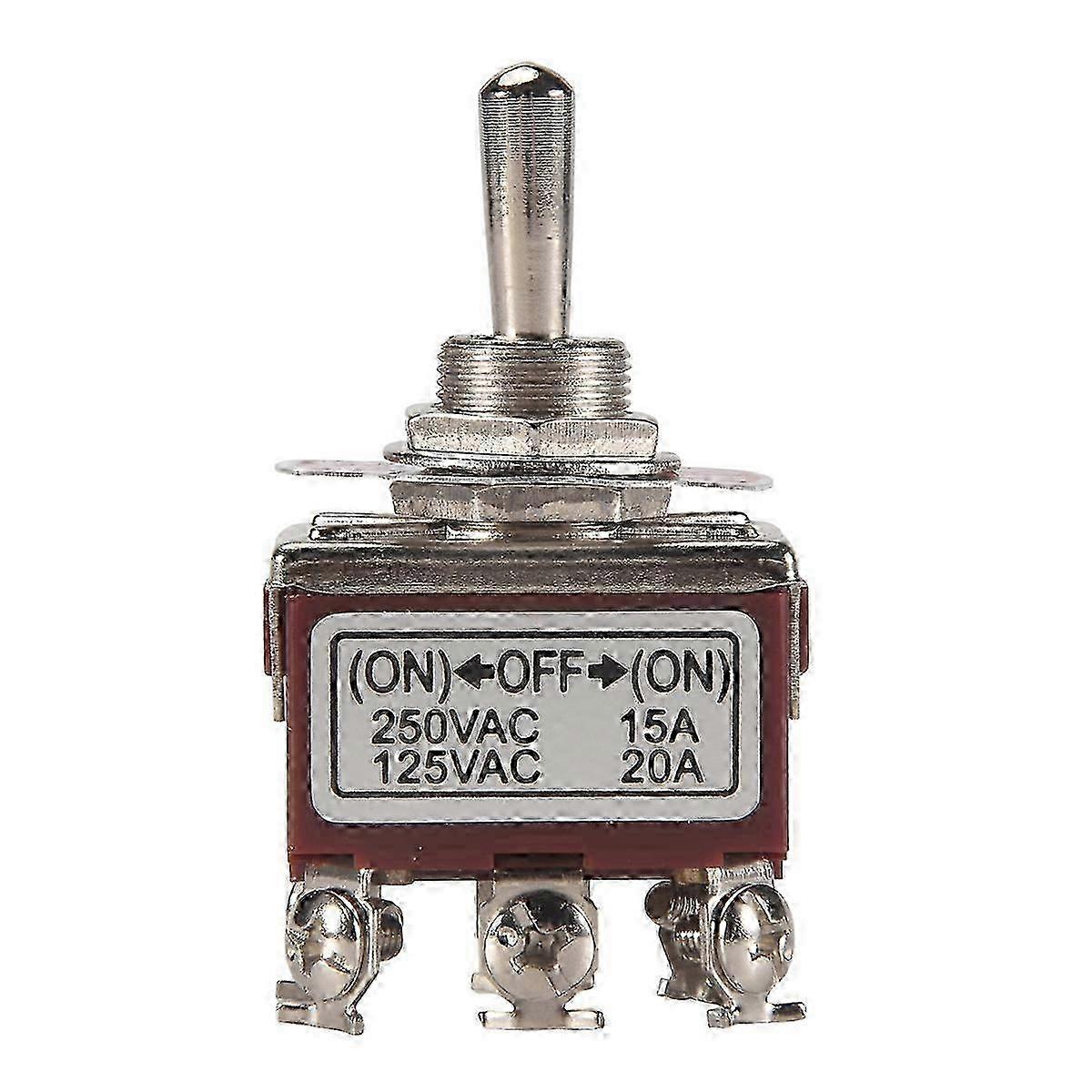 AC 250V/15A 125V/20A 3 Position DPDT Momentary Toggle Switch