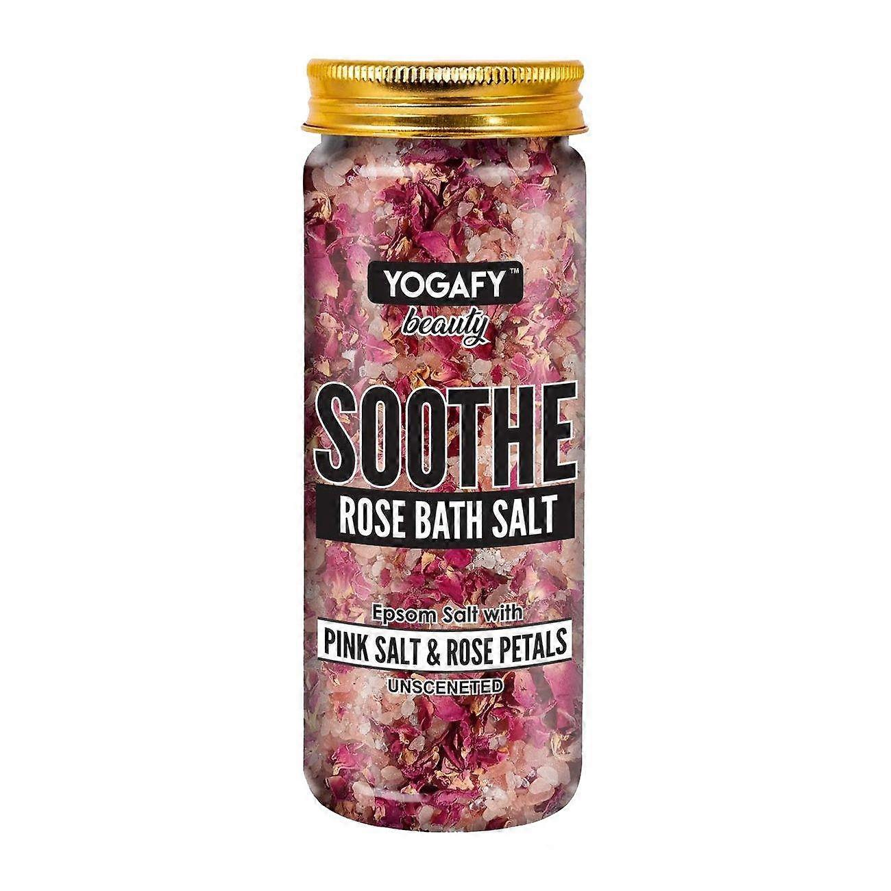 Успокаивающая Розовая соль для ванны (250 г), Soothe Rose Bath Salt,  YOGAFY