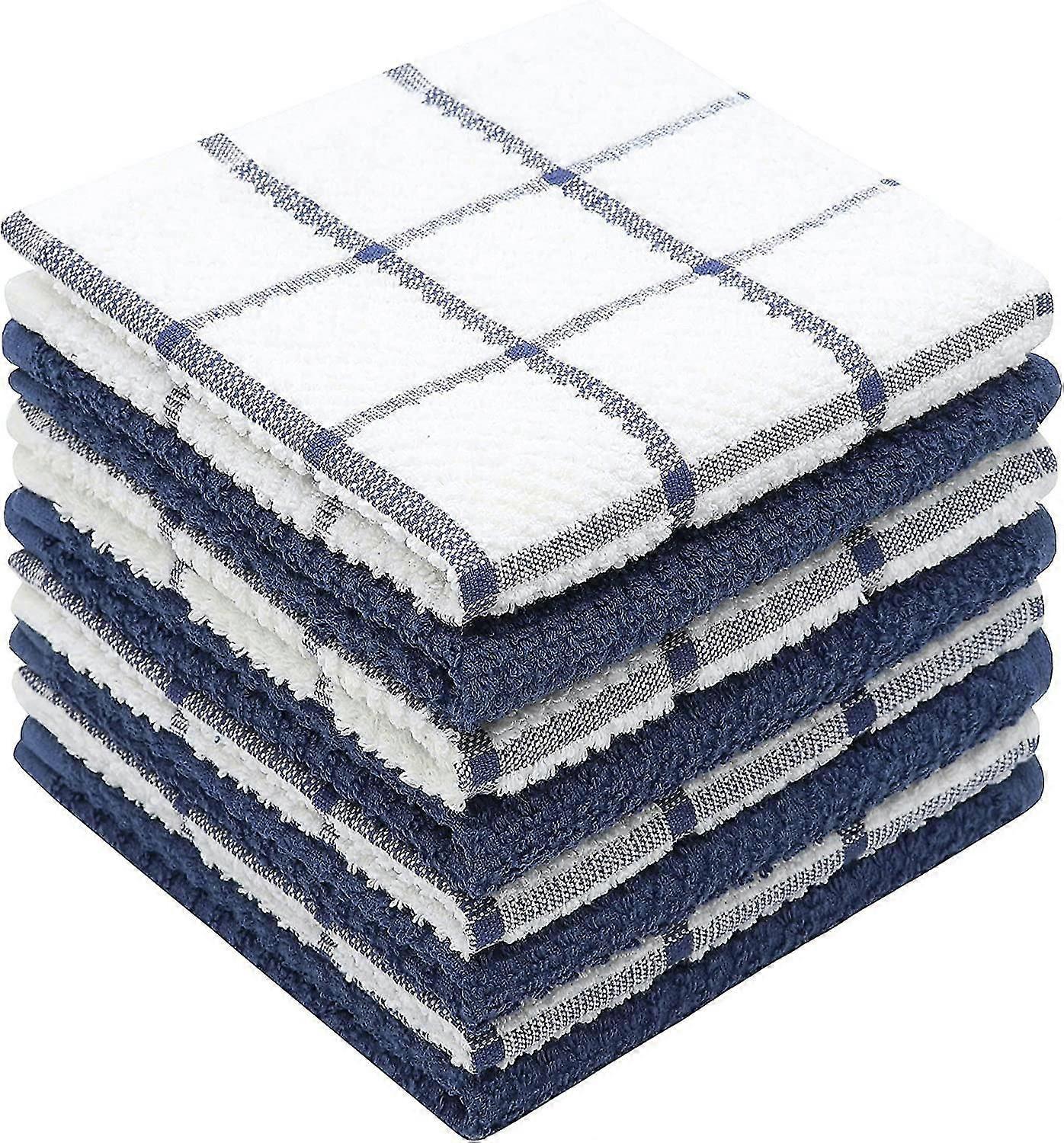 Torchons de cuisine en coton éponge. Réutilisables et réutilisables.