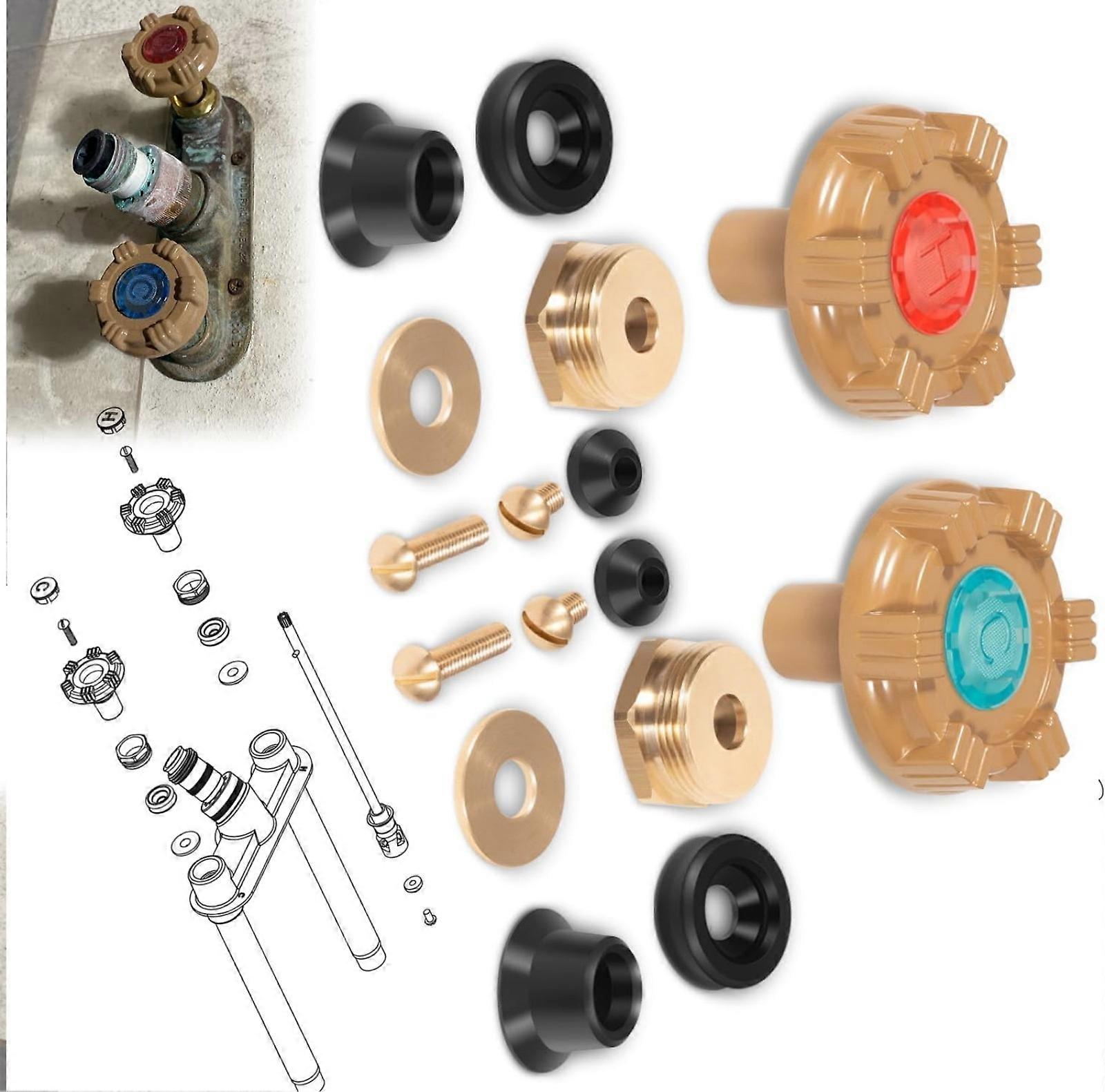 Strong Metal Handle Faucet Repair Set with Easy Solder & Essential Replacement Parts for Woodford Model 22 Use Multicolor