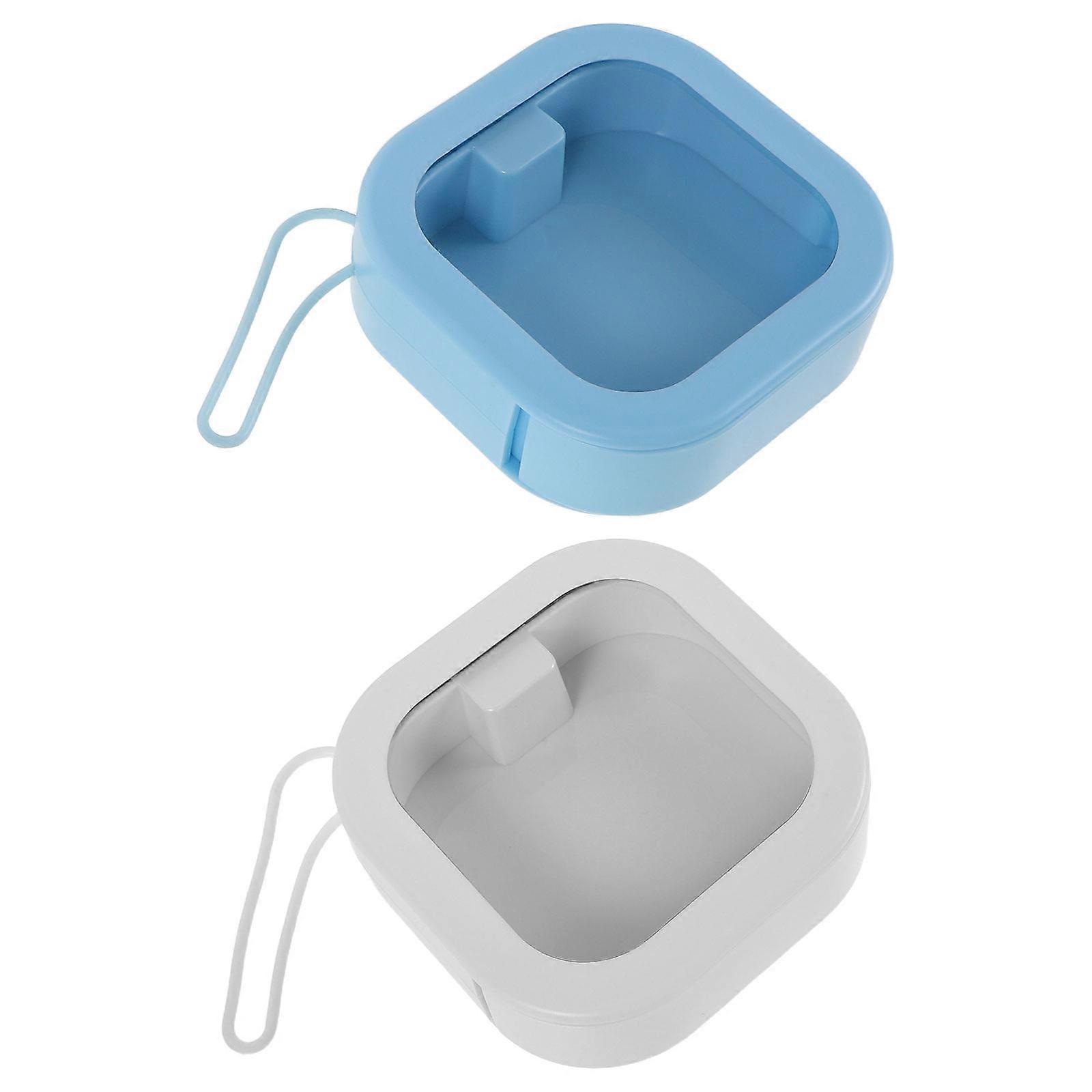 Stackable Accessory Holder Small Items Container Girls Women Versatile Storage 9.50X9.50X3.00CM Plastic 2Pcs