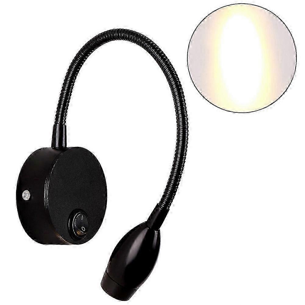 Led Wall Lamp Switch Bendable Tube Bedroom Bedside Adjustable Reading Light Gift  T
