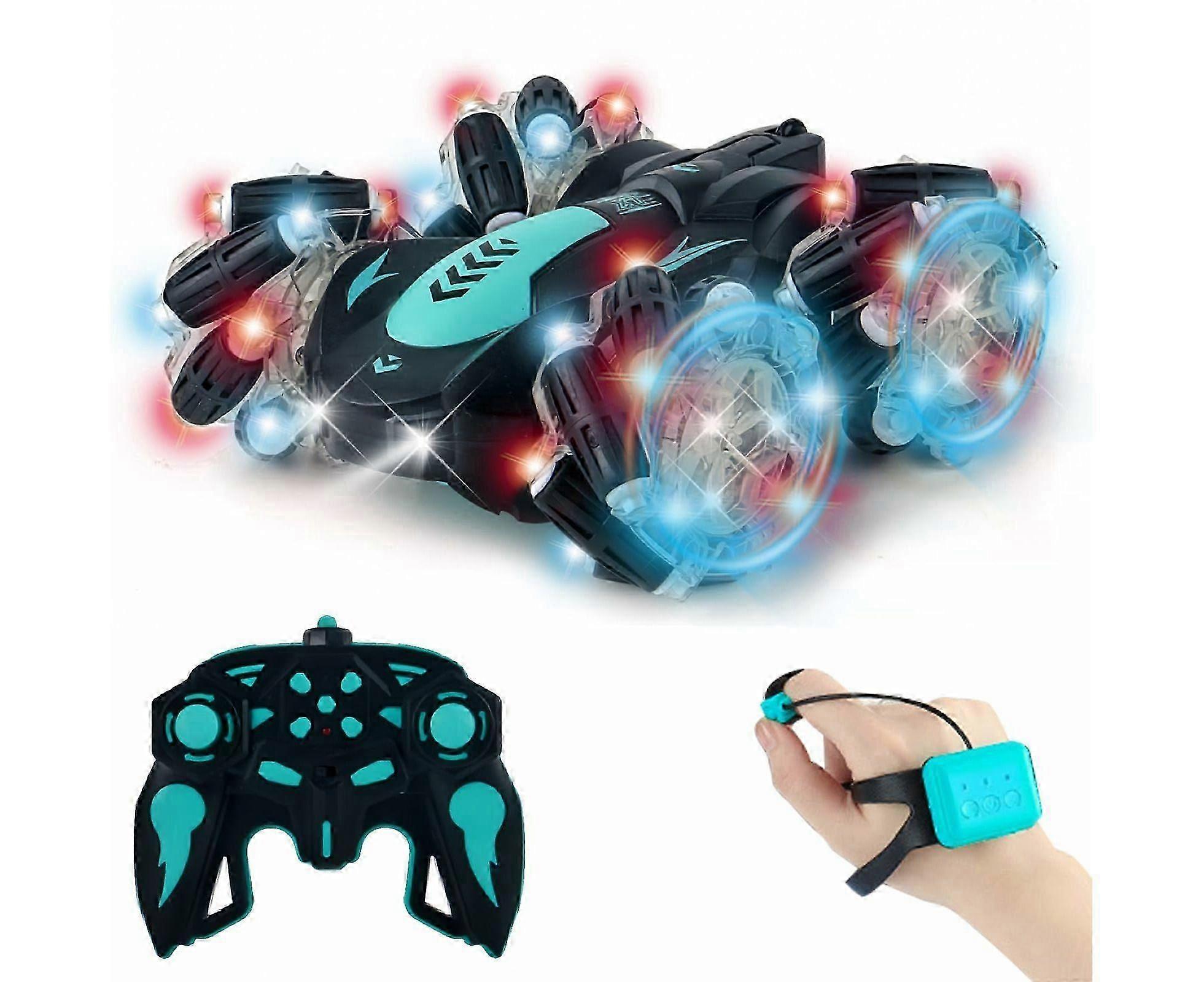 Gesture Sensing 2.4G RC Stunt Car with 360 Flips and LED Lights for Kids