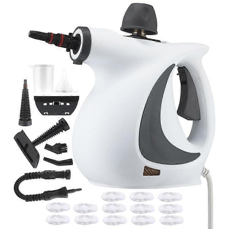 Cleaner with Accessories for Floors, Tiles, Grout, Upholstery & Car Detailing (1 Set + 13 Cloths)