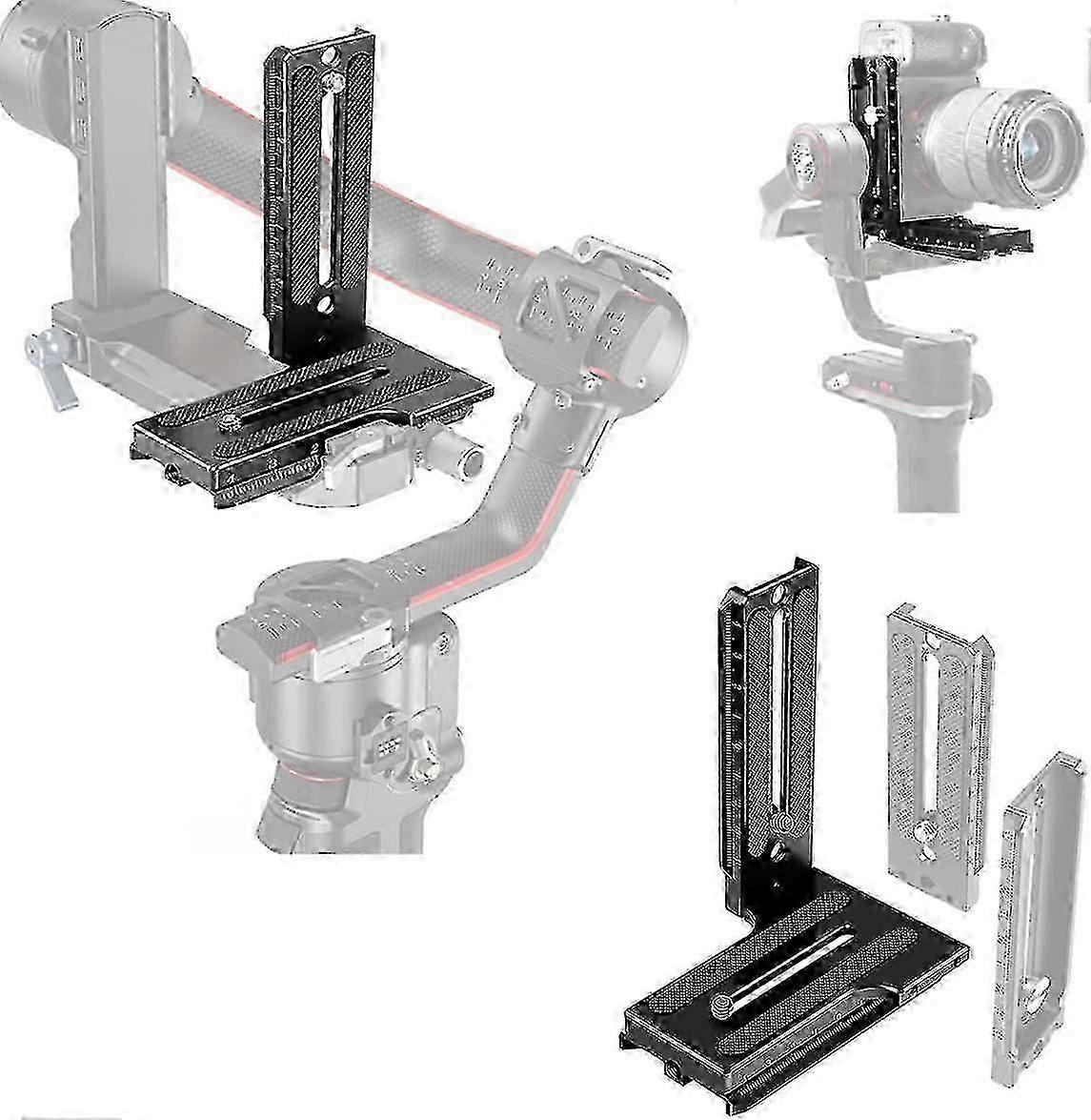 Aluminum L Bracket Quick Release Plate for DJI Ronin RS2 SC2 Zhiyun Weebill-S Gimbal Stabilizers
