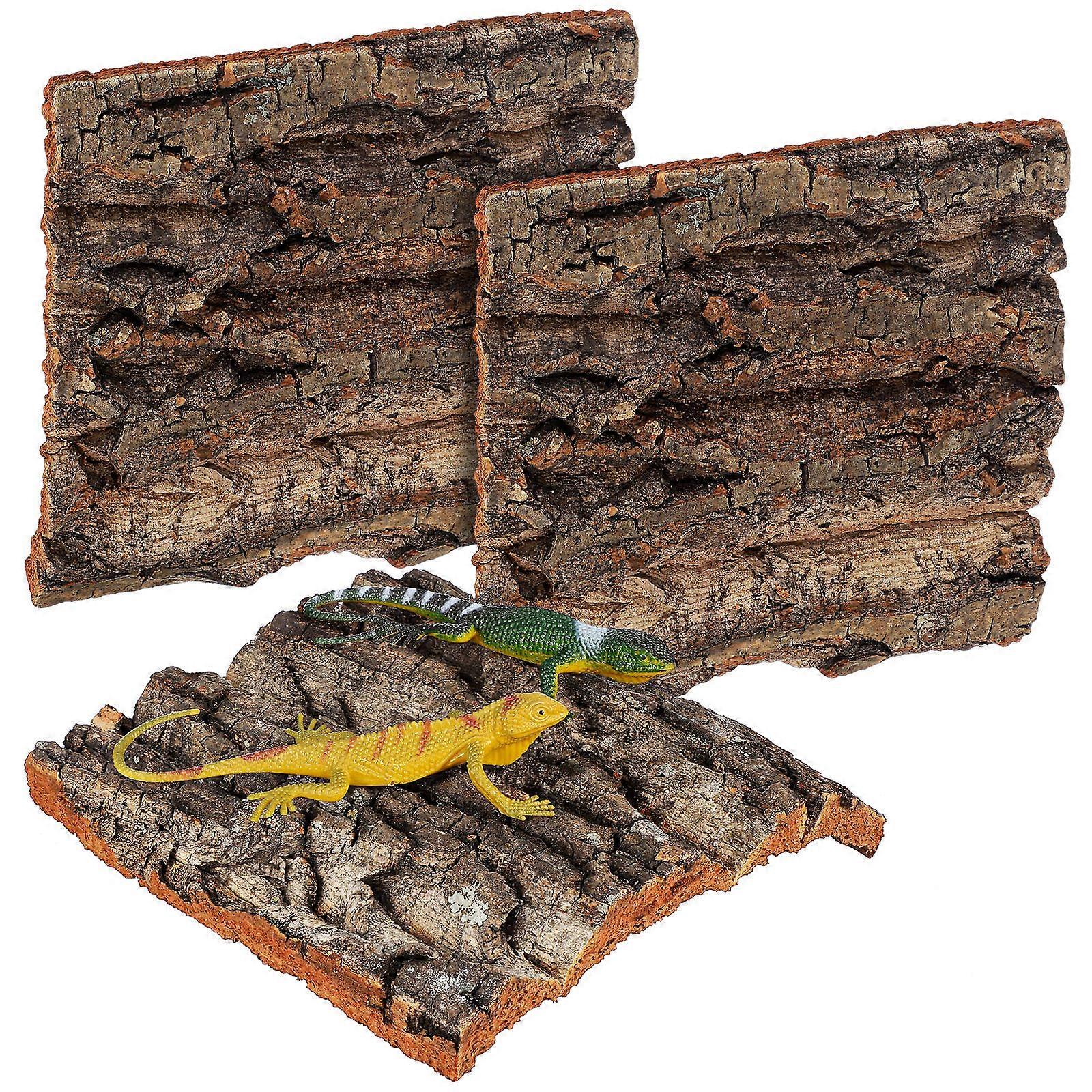 Fish Tank Background Cork Bark for Reptile Decor 4Pcs Collection