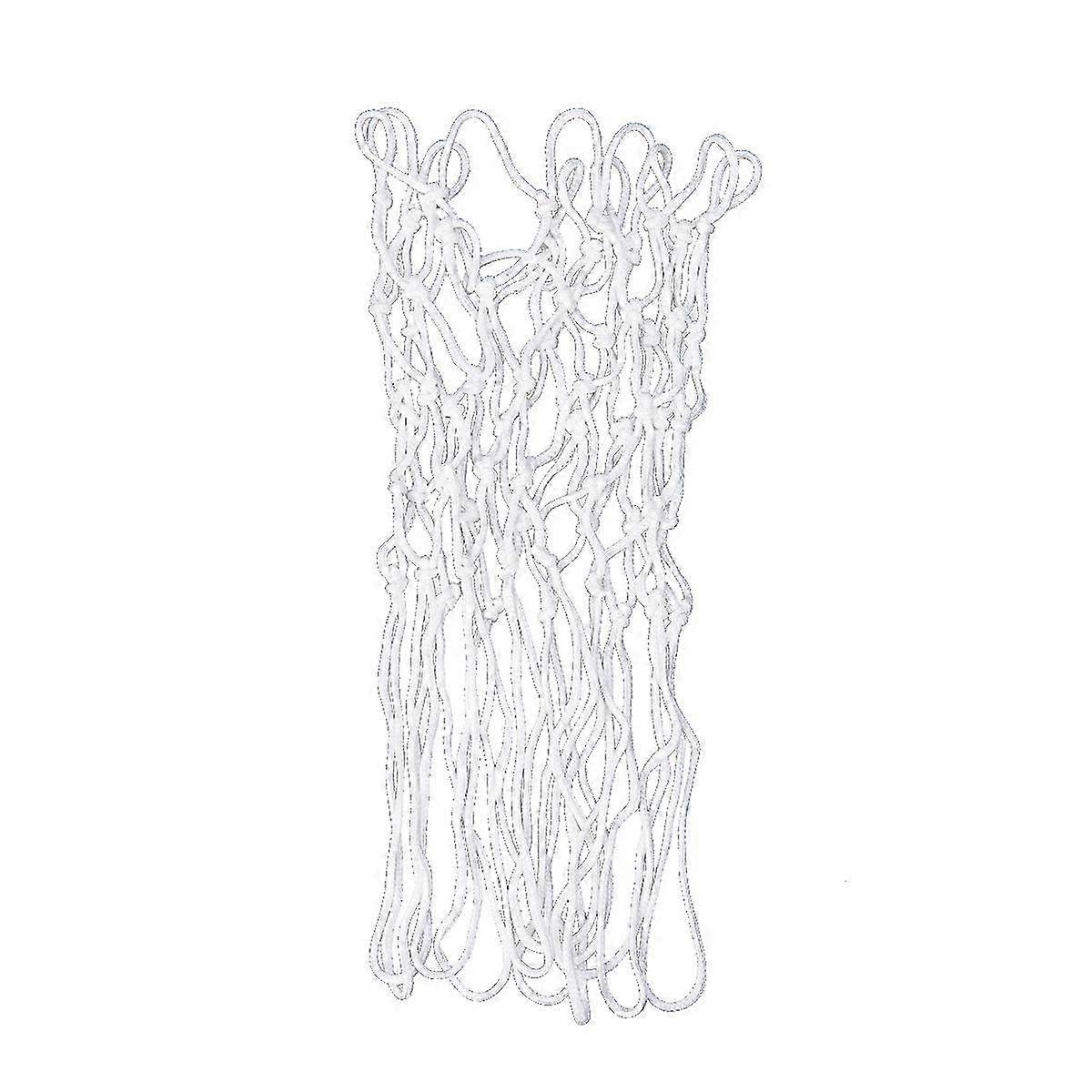 Night Glowing Luminous Basketball Net Nylon Braided Standard Professional Basketball Net Heavy Duty Thick Net Basketball Net (White)