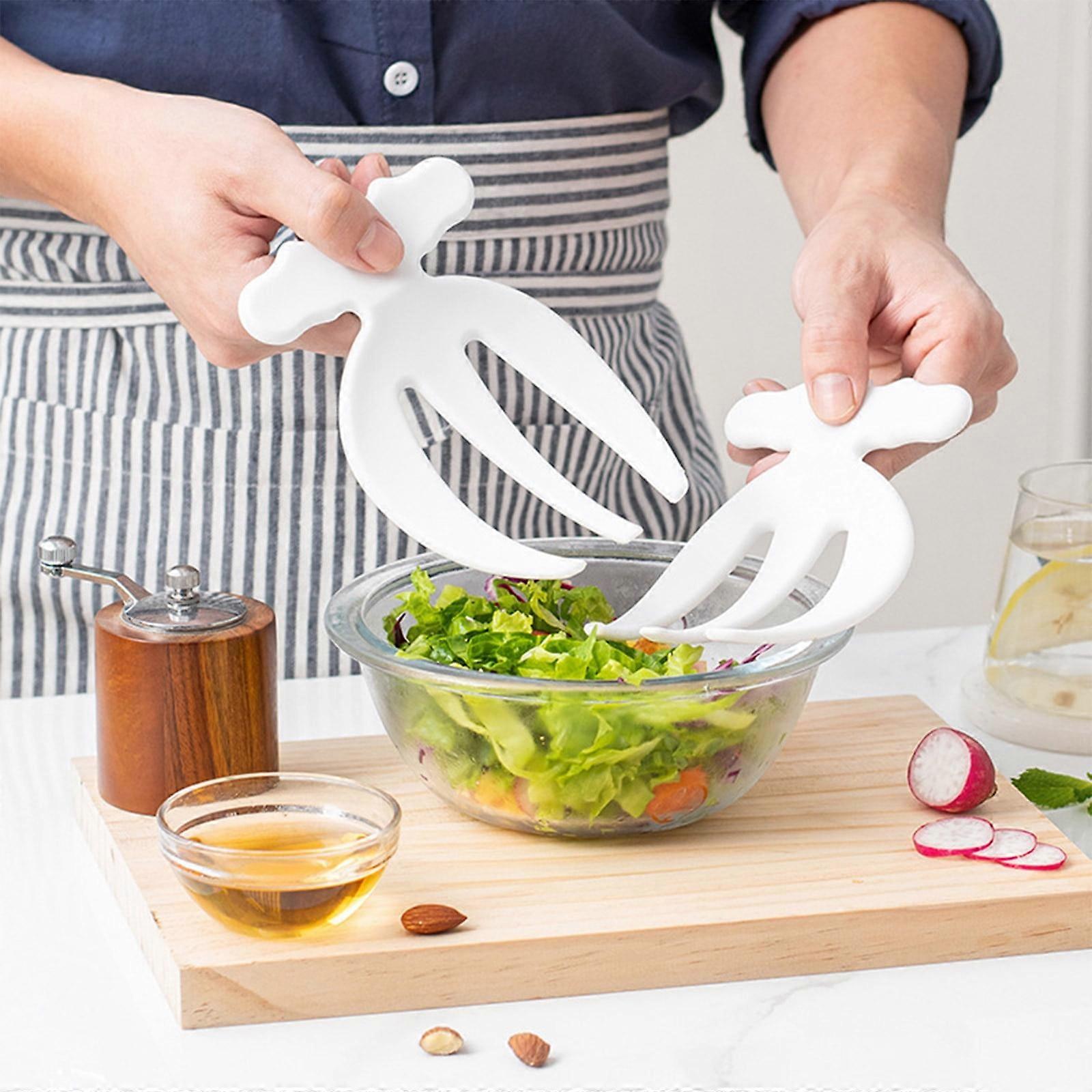 Salad Fork Claws, Plastic Salad Serving Forks, Fruit & Food Claws, Mixing & Dessert Forks, Short Stir Fork, Compatible with Salad Bowls