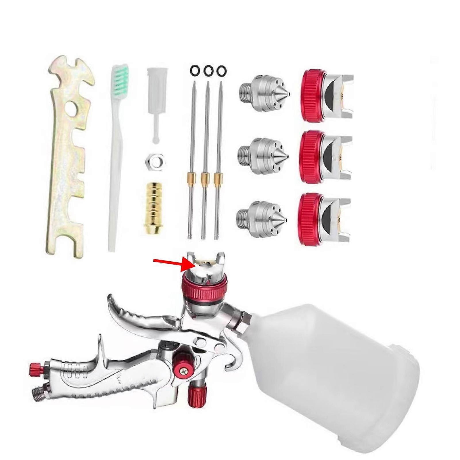 Multiple Purpose Metal Sprinkle Firearm Tool Combination For Smooth Coating Applications Including Wall Completing  Red