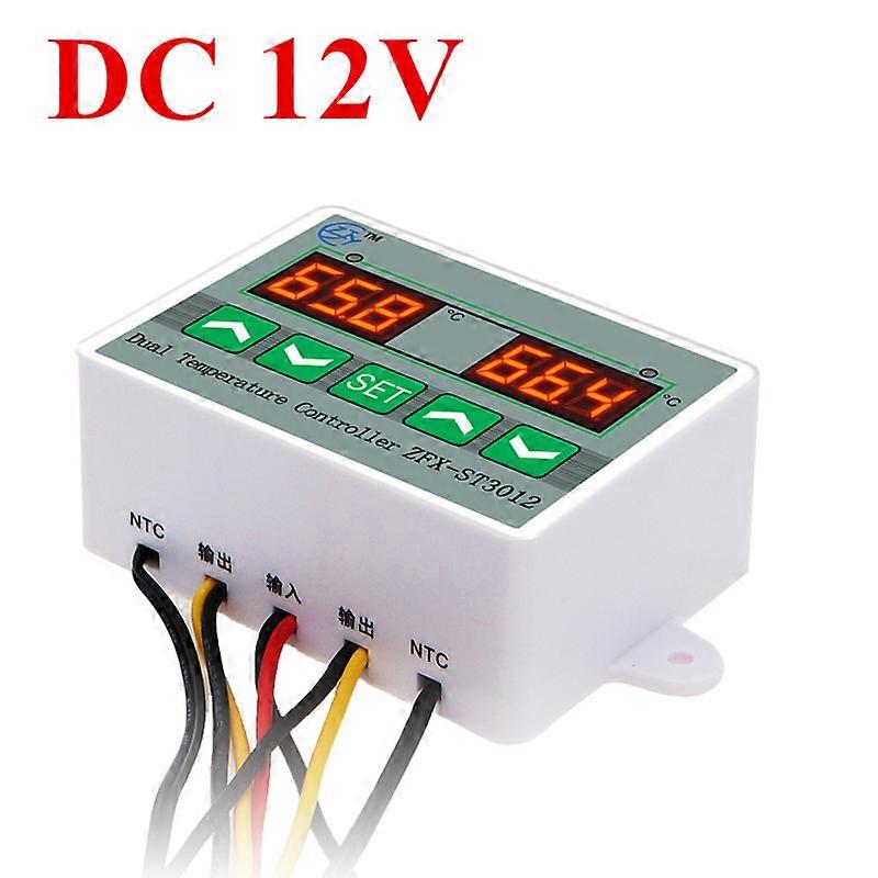 ZFX-ST3012 Temperature Controller Digital Thermostat AC 220V 12V 24V Incubator Microcomputer Control with Dual Probe