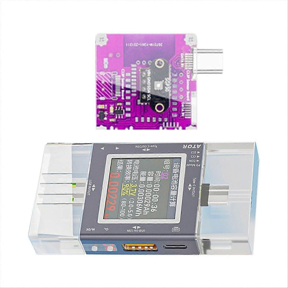 USB Tester Digital Display with TVOC/CO2 2-in-1 Digital Sensor