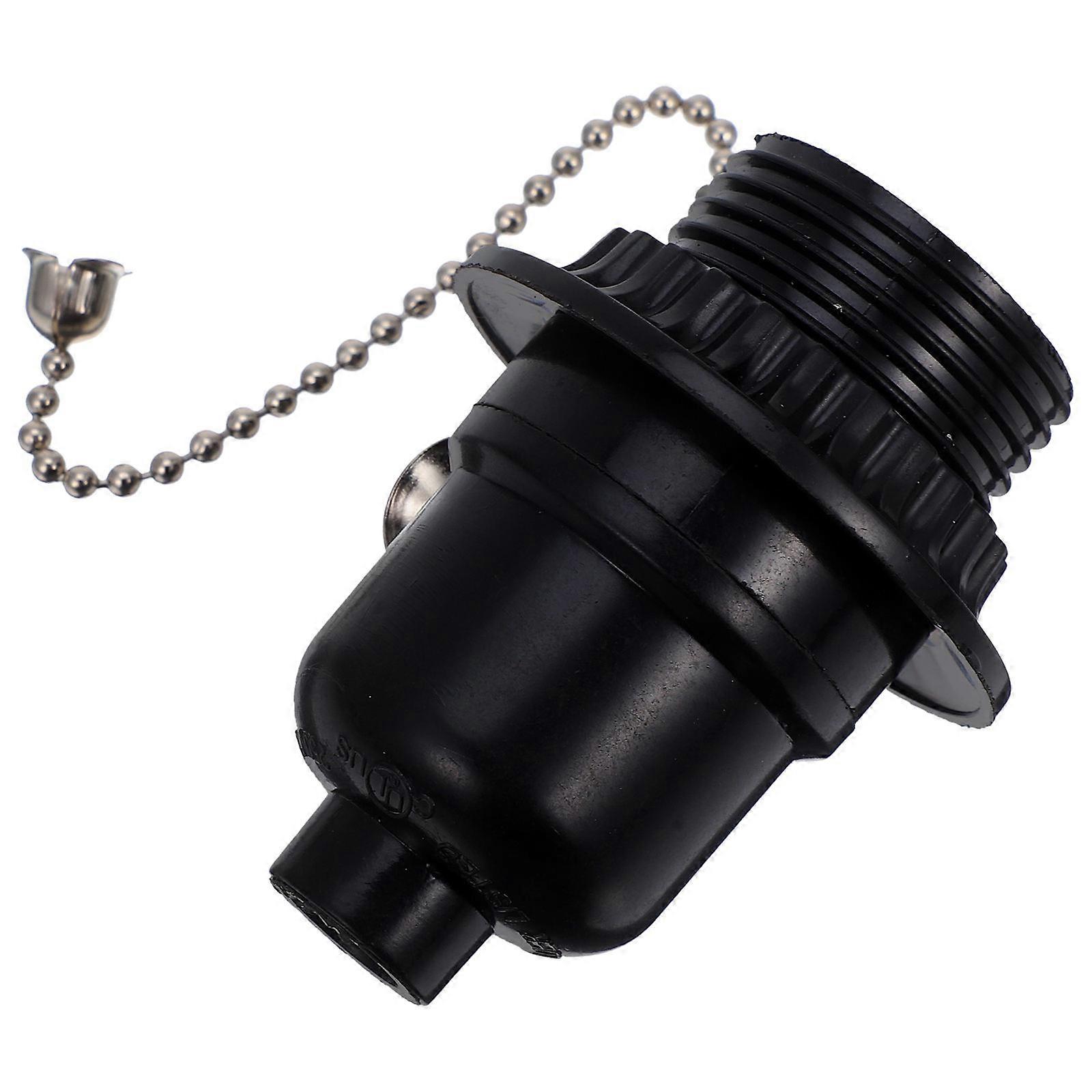 Black Pull Chain Light Socket E26 for Lamp Fixture Replacement with Metal