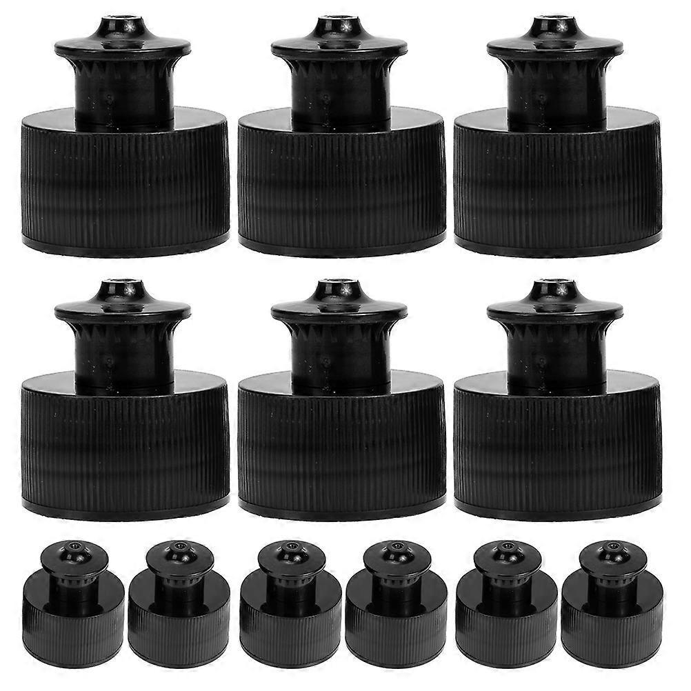 Reusable Mineral Water Bottle Caps Push Pull for Protection 12Pcs