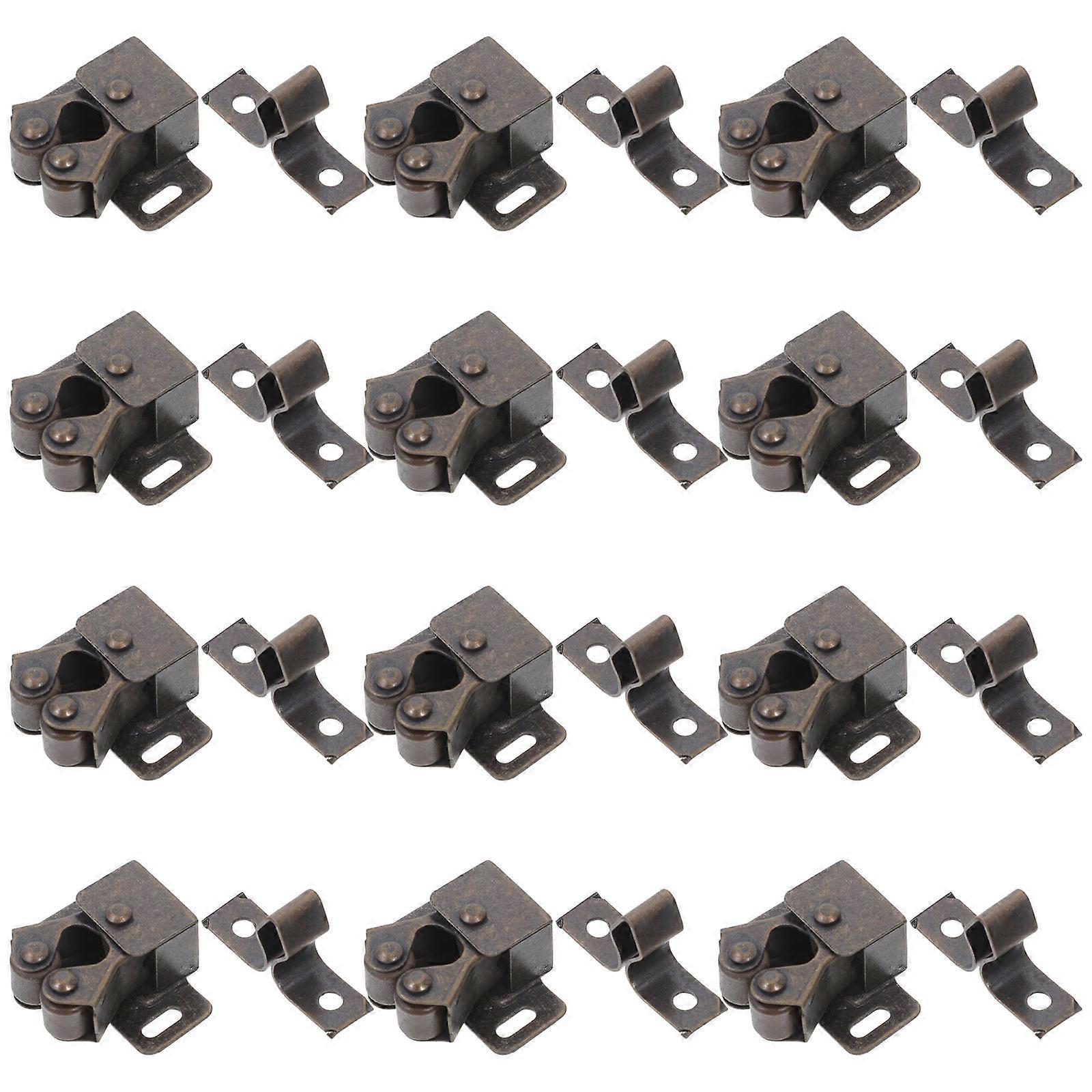 Cupboard Ball Catch Double Roller Catch for Smooth Door Operation 12Sets