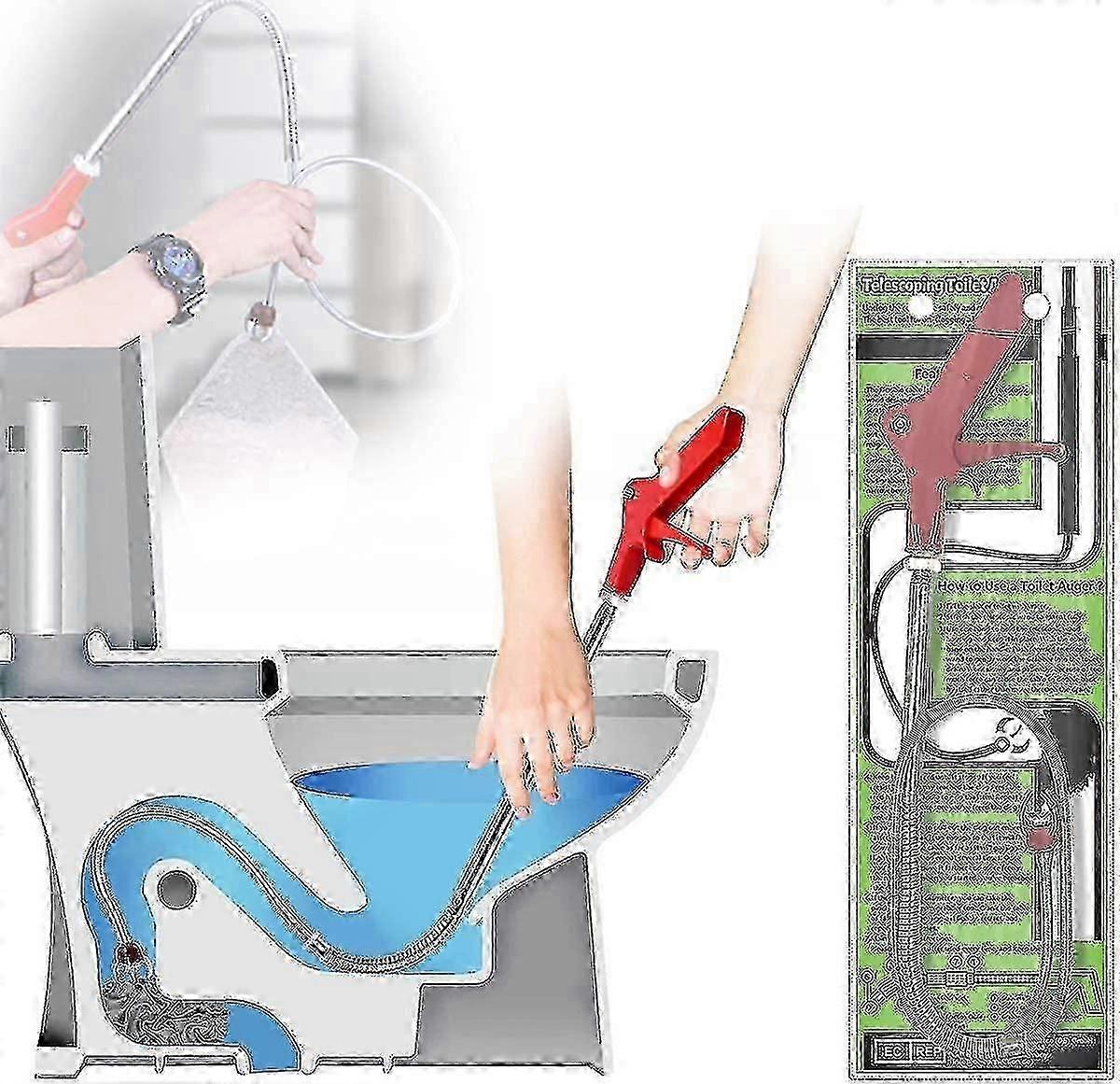 1.3m ferret toalett avløp unclog, hånd krank unclog med eagle klo