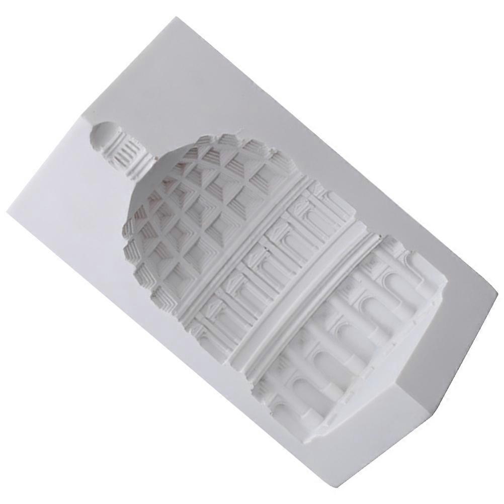 Room Decoration Architectural Building Statue Creative Model Adornment Bookend Home Decor Dome Shape Simple Artistic Design 1Pack