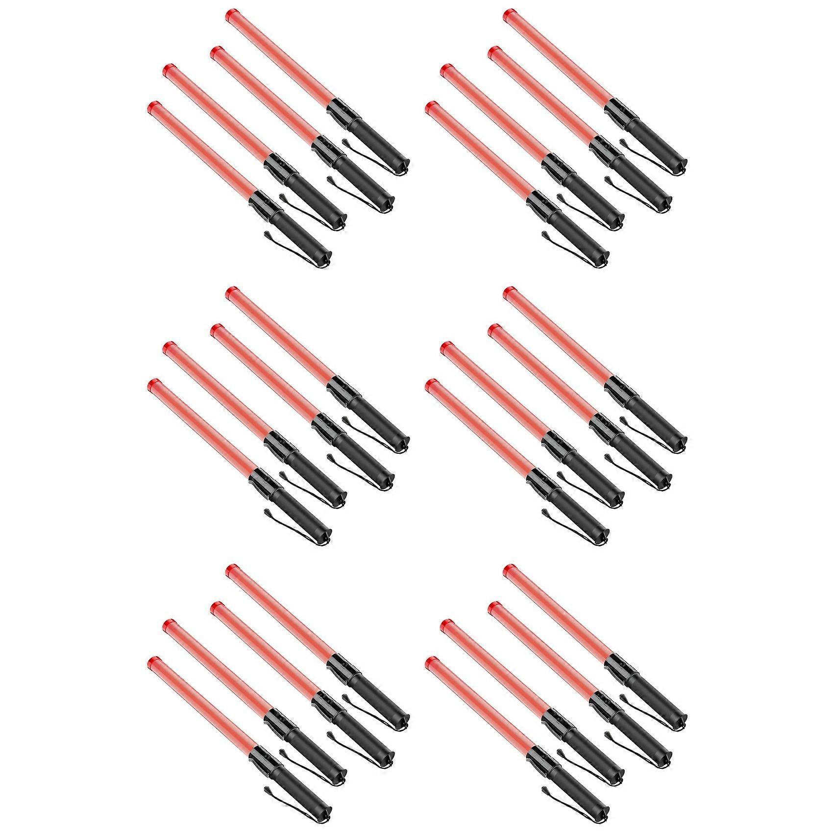 24Pack Traffic Wand 21Inch Led Traffic Control Wand Safety Light Wand with 2Flashing Modes Air Marshaling Signal Wand