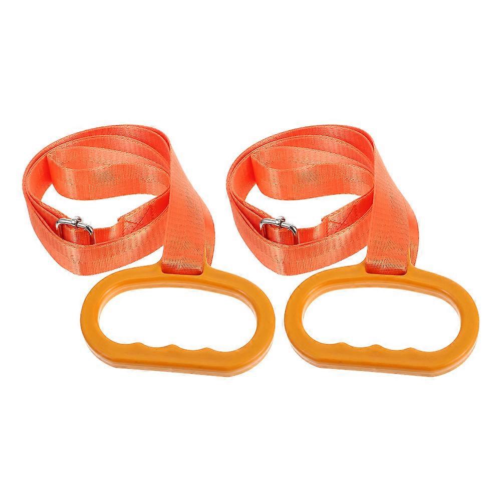 Adjustable Orange Deer Pull Strap for Hunting Lightweight Nylon Webbing Durable Drag Tool with Stand Assist Function