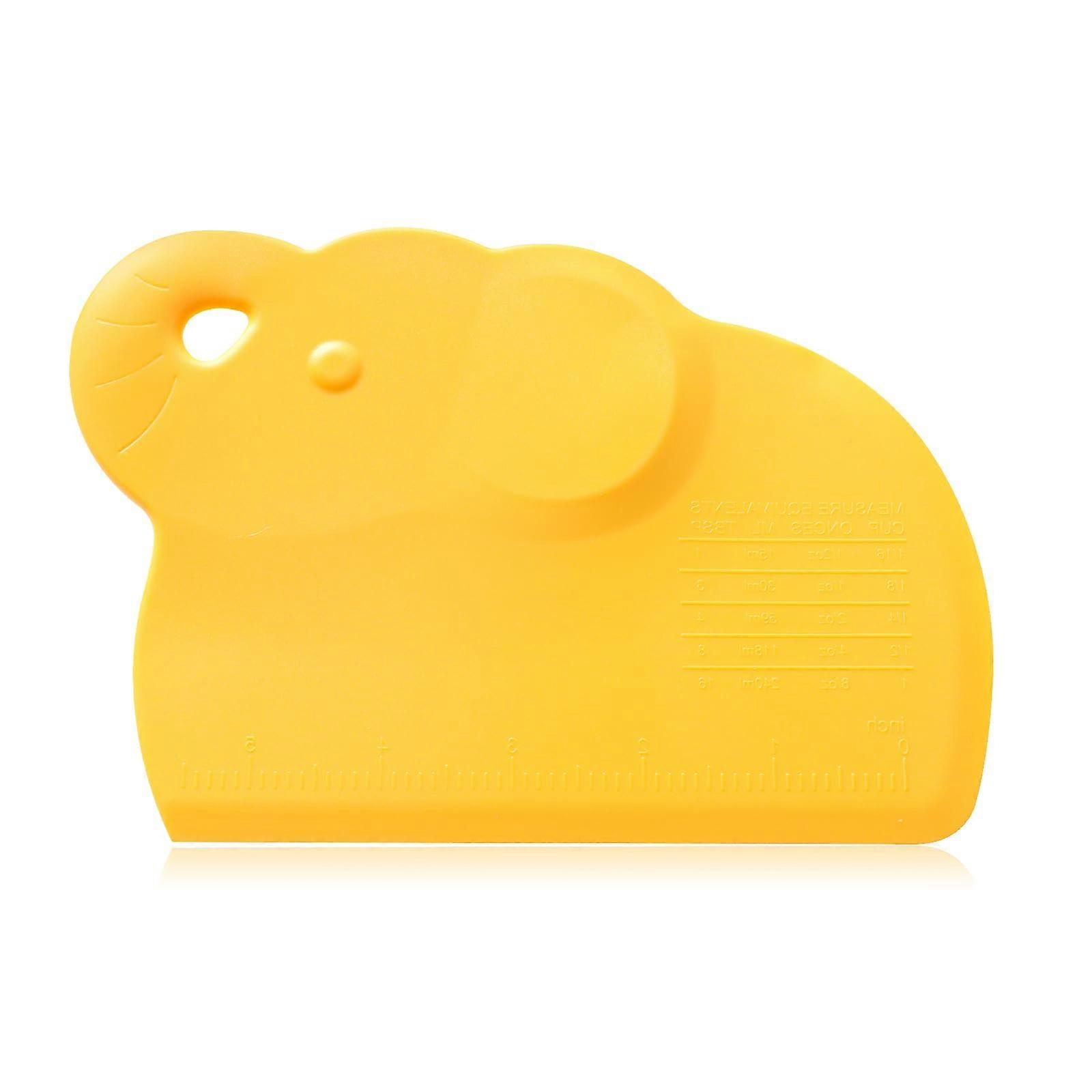 Dough Scraper Bench Scraper with Measurement Scale, Flexible Non‑Slip Grip for Baking Bread Cake