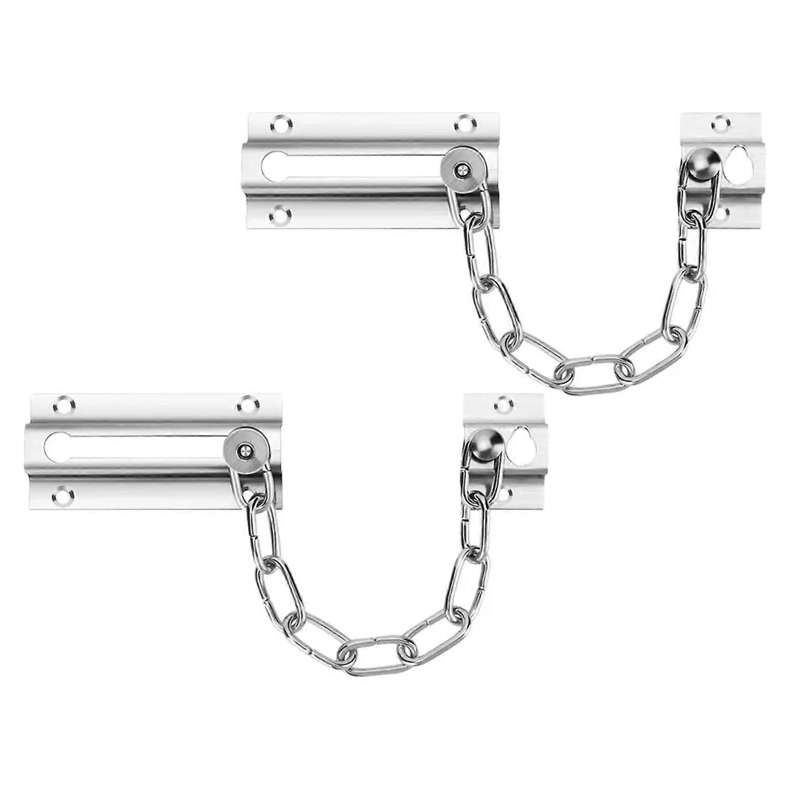 Door Chain Lock 8 Sets Heavy Duty Stainless Steel Security Chain for Home AntiTheft Inside Door