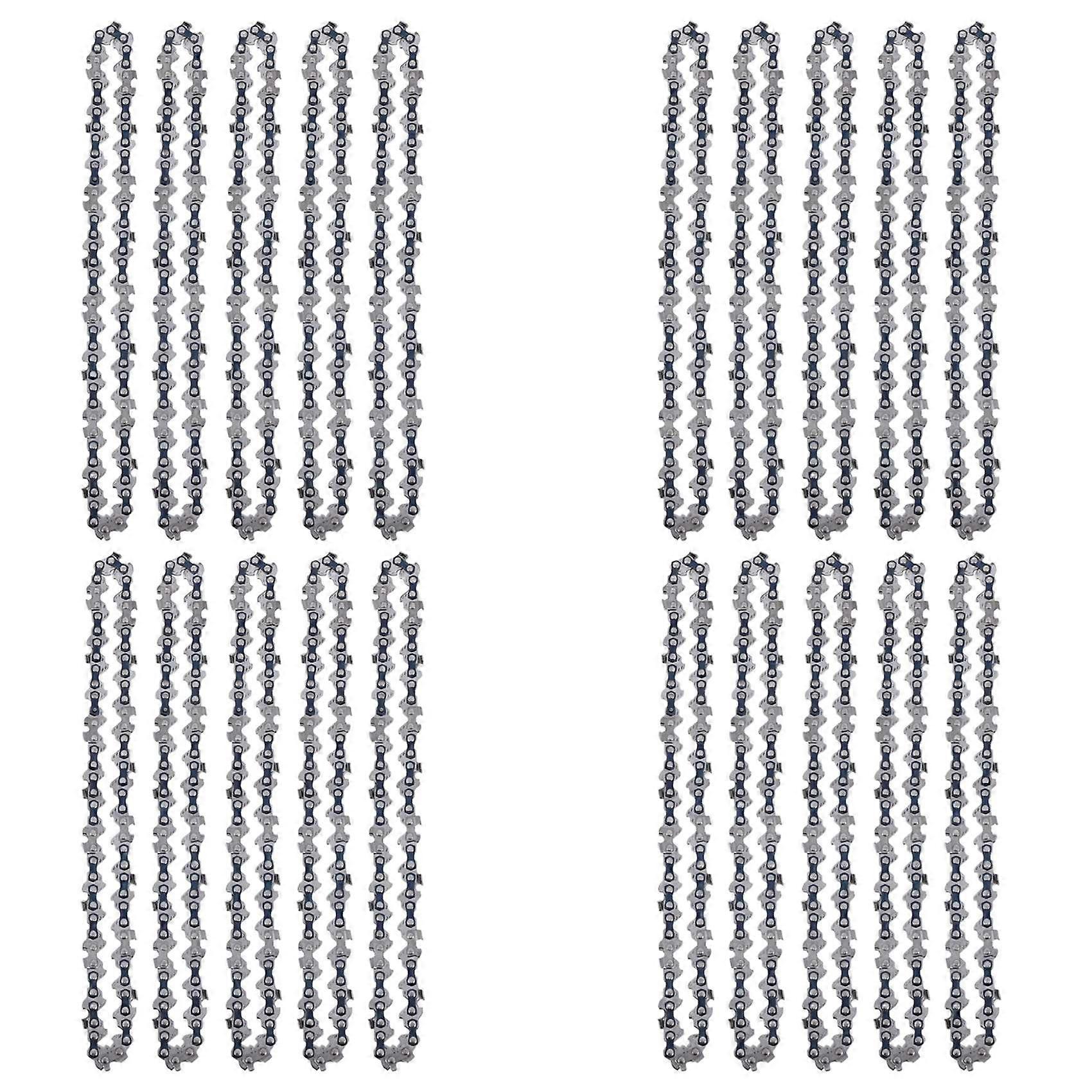 20Pcs Mini Chainsaw Chain for 6 Inch Chainsaw Chain Guide Saw Chain Replacement Portable Saw Chain