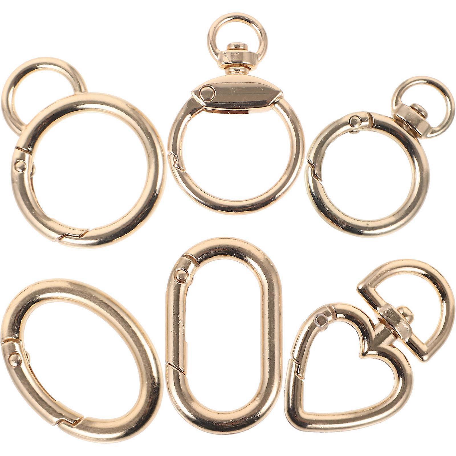 Keychain Ring Buckle with Spring Snap Hooks for Bag 24Pcs Golden