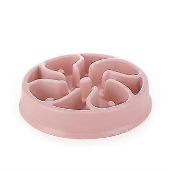 Plastic Slow Feeder Dog Bowls, Puzzle Dog Food Bowls with Floral Maze, Anti -Slip Pet Food Dish for Small Dogs and Cats