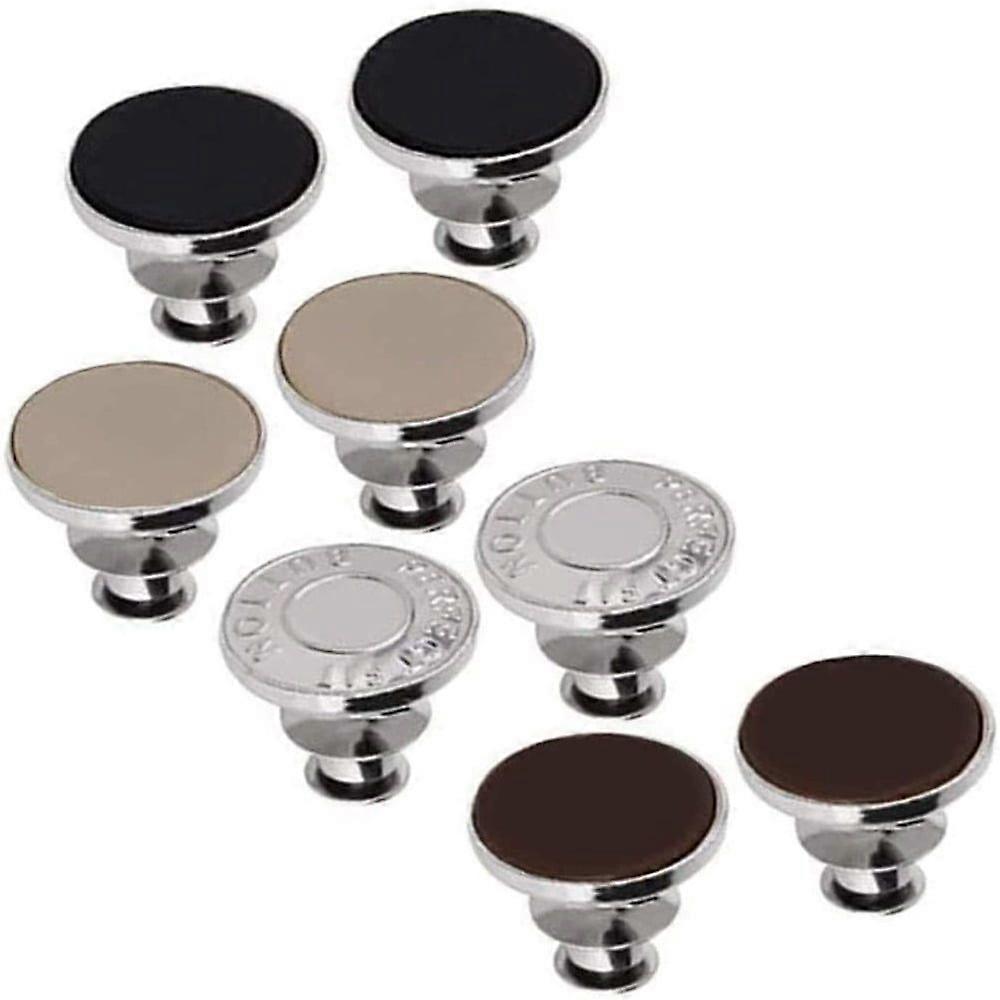 8 Pcs Instant Snap Clip Metal Buttons For Jeans