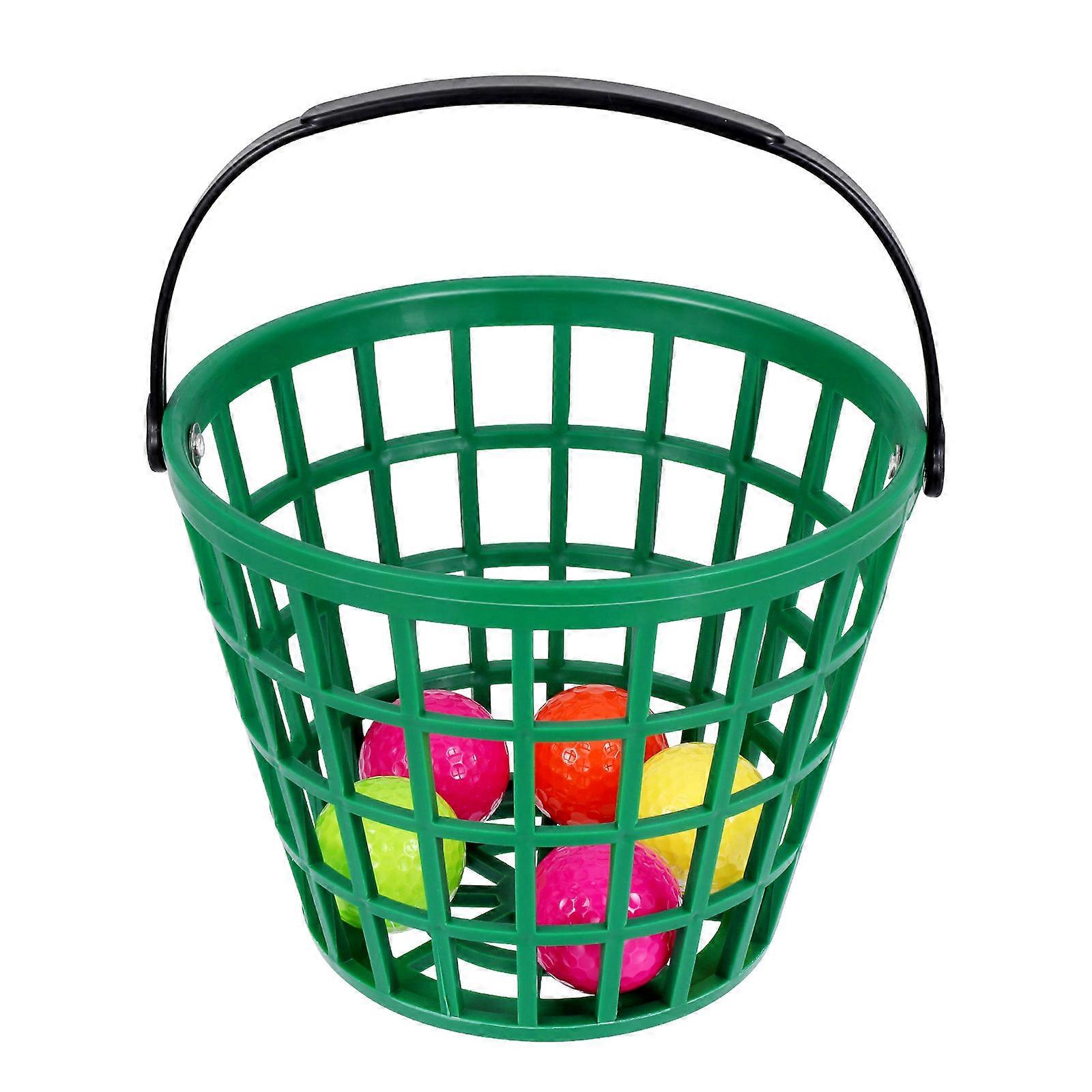 Golfball Storage Basket With Handle Designed For Golf Players 2Pcs Rectangular For Easy Transport